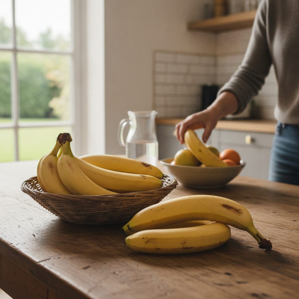 What is the banana trick to empty bowels?